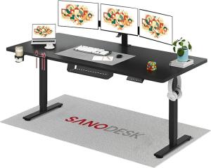 SANODESK QS+ Escritorio Elevable Eléctrico 200x80 cm Negro