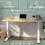 Escritorio elevable eléctrico Tablakala 140×70 cm roble