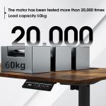 Devoko escritorio elevable eléctrico 160x70 cm marrón