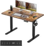 FEZIBO Escritorio Eléctrico de Pie 100 x 60 cm Marrón