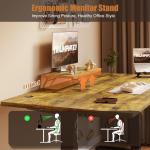 TRIUMPHKEY Escritorio Elevable Eléctrico 120x60 cm Marrón