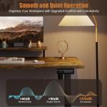 TRIUMPHKEY Escritorio Elevable Eléctrico 120x60 cm Marrón