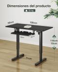 Escritorio Elevable Eléctrico OffiGo 100 × 50 cm