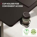 Escritorio Elevable Eléctrico SANODESK QS1 110×54 cm Negro