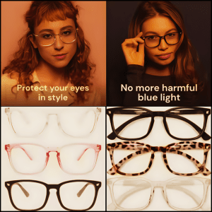 Chic Blue Light Glasses for Women - 3 Pack