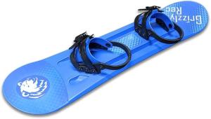 Snowboard infantil Grizzly Recreation 95 cm con fijaciones ajustables (Vivid Blue) | Principiantes 4–9+