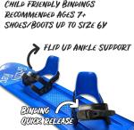 Snowboard infantil Grizzly Recreation 95 cm con fijaciones ajustables (Vivid Blue) | Principiantes 4–9+