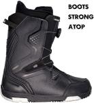 AIRTRACKS Snowboard Set Steezy Wide Hybrid Rocker 155 cm + Fijaciones Master FASTEC + Botas Strong ATOP 43 + Bolsa SB