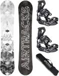 Set de snowboard AIRTRACKS Akasha Wide 162 cm (Hybrid Rocker) con fijaciones Master FASTEC y bolsa SB