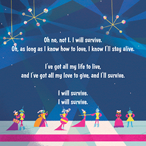 song in picture book for children I will survive