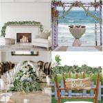 Falflor 2Pcs Greenery Garland 6.5Ft Artificial Eucalyptus Garland with Seed Table Runner Vine Garland for Christmas Wedding Home Decor