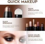 Glitter Eyeshadow Metallic Eye Shadow Stick,Pearl Shimmer Dual-Ended Eyeshadow  For Sensitive Eyes 