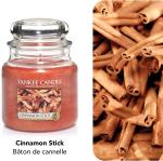 Yankee Candle Scented Candle | Cinnamon Stick Medium Jar Candle| Burn Time: Up to 75 Hours [Energy Class D]
