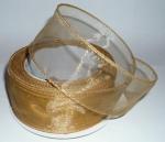 **GOLD**chiffon organza wired ribbon 20m x 50mm