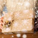 HBell Christmas Paper Rolls,5 Rolls 44cm x 3M Christmas Gift Paper, Brown Kraft Christmas Paper Roll,Snowflake Elk Xmas Tree 