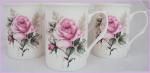 Majestic Rose Mugs Set of 6 Fine Bone China Roses Mugs Hand Decorated in the UK Free UK Delivery