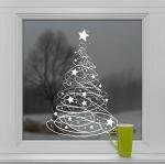 Swishy Tree Christmas Window Cling Decoration (Medium)