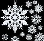 30 Piece 11 mm White Smalll Snowflakes Christmas Decorations Supplies Hanging Ornaments