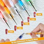 Nail Pen Designer, Teenitor Stamp Nail Art Tool with 15pcs Nail Painting Brushes, Nail Dotting Tool, Nail Foil, Manicure Tape, Color Rhinestones for Nails