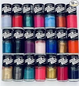 12 nail varnish polish set collection 2000 Work the Colour Assorted Mixed Shades