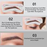 Eyebrow Stamp, Eyebrow Stencil Kit Shaper Kit Brow Cream Stamp Set Waterproof Smudge Proof Multifunction Long Lasting colour For Eyebrow Eyeshadow Face Hairline (Medium Brown & Brown)
