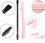 Eyebrow Stamp, Eyebrow Stencil Kit Shaper Kit Brow Cream Stamp Set Waterproof Smudge Proof Multifunction Long Lasting colour For Eyebrow Eyeshadow Face Hairline (Medium Brown & Brown)