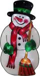 The Benross Christmas Workshop LED Snowman Metallic Silhouette Light