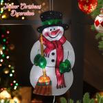 The Benross Christmas Workshop LED Snowman Metallic Silhouette Light