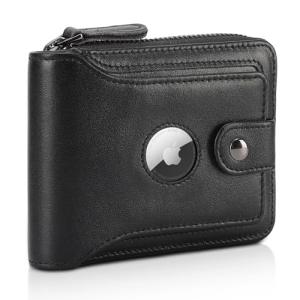 Leather Wallet with RFID Protection & AirTag Slot