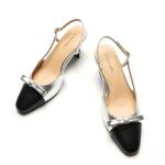 Roaring Twenties Slingback Heels with Bow 