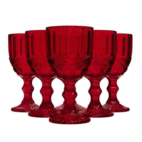 Colorful Vintage Wine Glasses Set for Entertaining