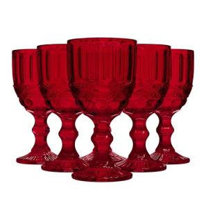 Colorful Vintage Wine Glasses Set for Entertaining