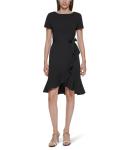 Elegant Black Ruffle Skirt Dress for Women