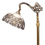 Tiffany Style Crystal Floor Lamp with Gooseneck