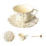 Floral Porcelain Tea Cup and Saucer Set