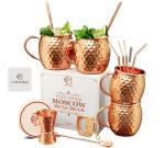 Artisan Copper Moscow Mule Mugs Gift Set