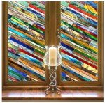 Vintage 3D Stained Glass Window Privacy Film