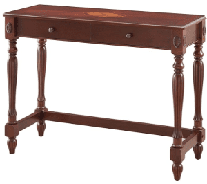 Charming Solid Wood Writing Desk with Drawers