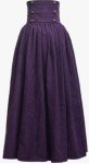 Gothic High Waist Steampunk Skirt in Purple