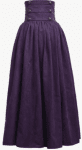 Gothic High Waist Steampunk Skirt in Purple