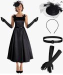 Vintage Audrey Hepburn Style Swing Tea Dress