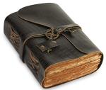 Black Alligator Print Leather Journal 