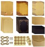Dxhycc Vintage Stationary Set with Letter Papers, Envelopes, Ropes, Keys, Stickers