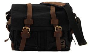 Canvas Leather Messenger Bag for Men, Military Travel | Classic Historia
