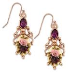 Rose Gold Manor House Floral Drop Earrings | Classic Historia