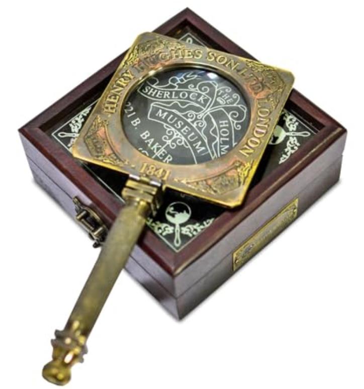 Sailor's Art Antique Brass Sherlock Holmes Magnifying Glass | Classic Historia