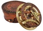Brass Nautical Sundial Compass & Clock Gift Set 
