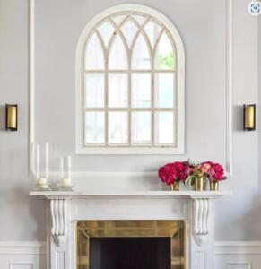 Flora Farmhouse Large White Wall Mirror