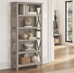 Key West Tall 5-Shelf Bookcase - Washed Gray
