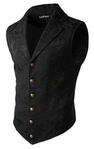 Men's Black Victorian Steampunk Gothic Waistcoat